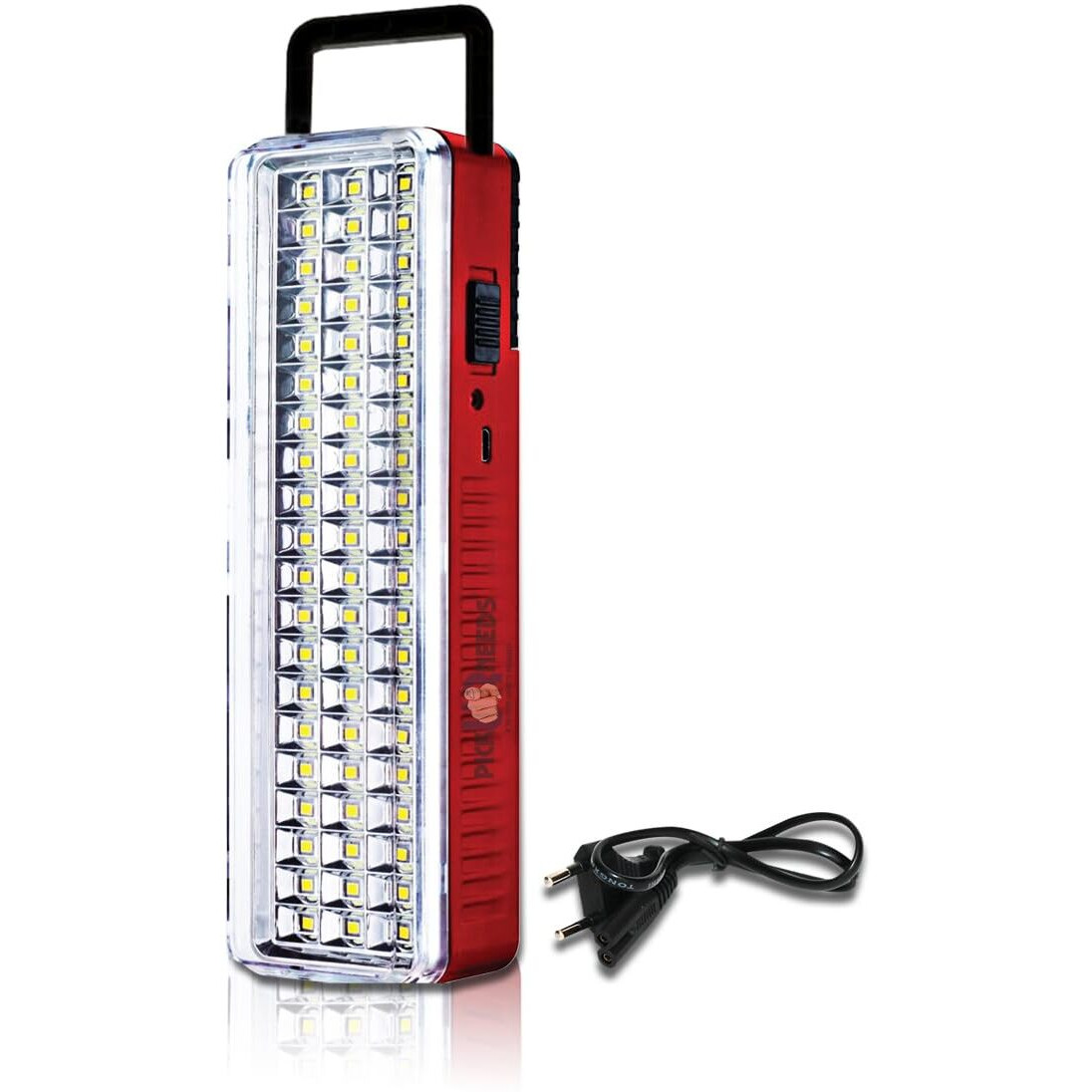 Pick Ur Needs Rechargeable Home Emergency Floor Lantern Light 60 Led High Bright Charging, Red