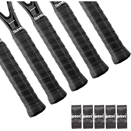 Senston Tennis Racket Grip Anti Slip Perforated Super Absorbent Badminton Racquet Overgrip Tape, Multicolour 5 Pack