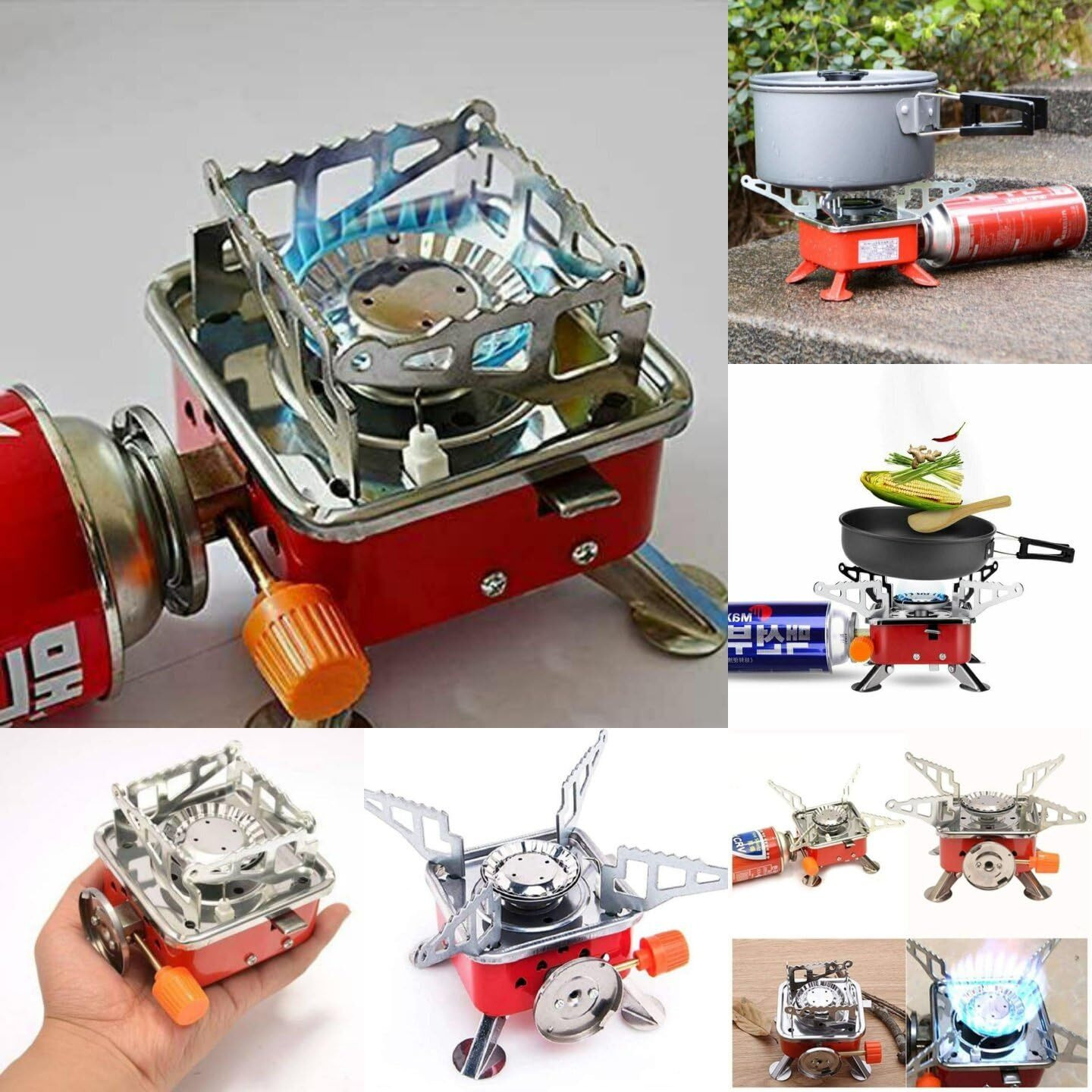 Gadget Deals- camping gas stove - Outdoor Stove | camping stove - 2800W- Ultra Light Folding Picnic Cooking Gas Burners Folding Stove With Storage Bag - Emergencey stove
