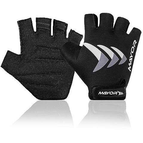 Mayor Lycra Freedom Gym&Fitness Gloves For Men&Women, Gym Workout Gloves, Gloves For Gym, Weightlifting Gloves, Gym Accessories Men (Grey/Black), One Size