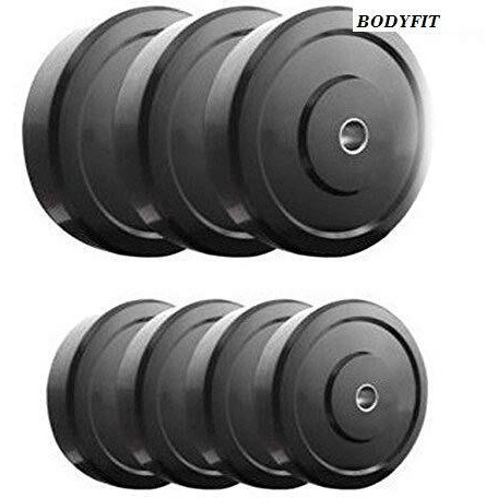 BODYFIT Total Gym Kit Combo 20 Kg Weight Plates Dumbbell Set Home Gym Set (Multicolour, 1 X 5 Feet, 1 X 3 Feet),Exercise Set, Gym Accessories.