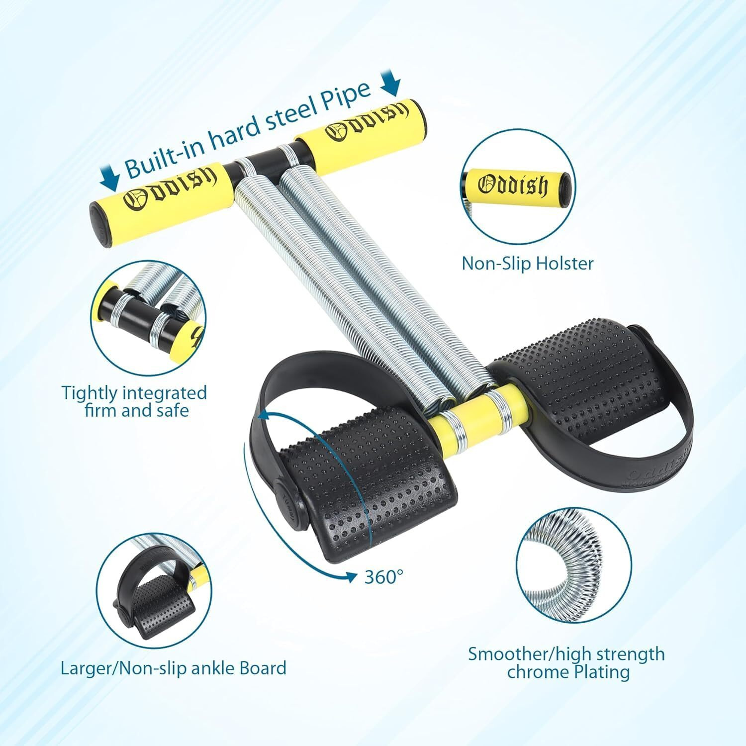 Oddish Way To Fitness Tummy Trimmer For Men & Women - Ab Exercise Equipement, Abdominal Workout For Home & Gym Use - Stomach, Abs, Belly Exercise - Yellow (YELLOW_NORMAL)