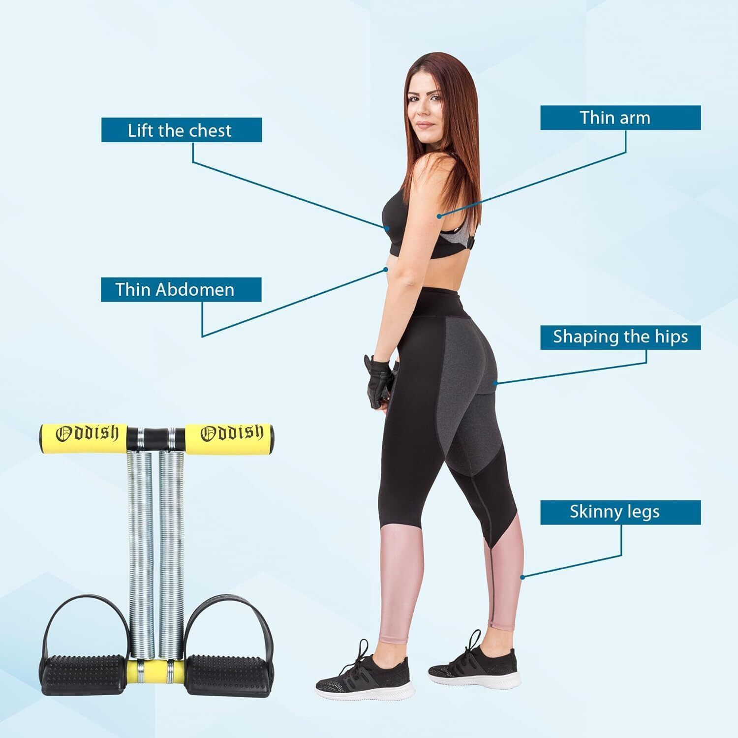 Oddish Way To Fitness Tummy Trimmer For Men & Women - Ab Exercise Equipement, Abdominal Workout For Home & Gym Use - Stomach, Abs, Belly Exercise - Yellow (YELLOW_NORMAL)