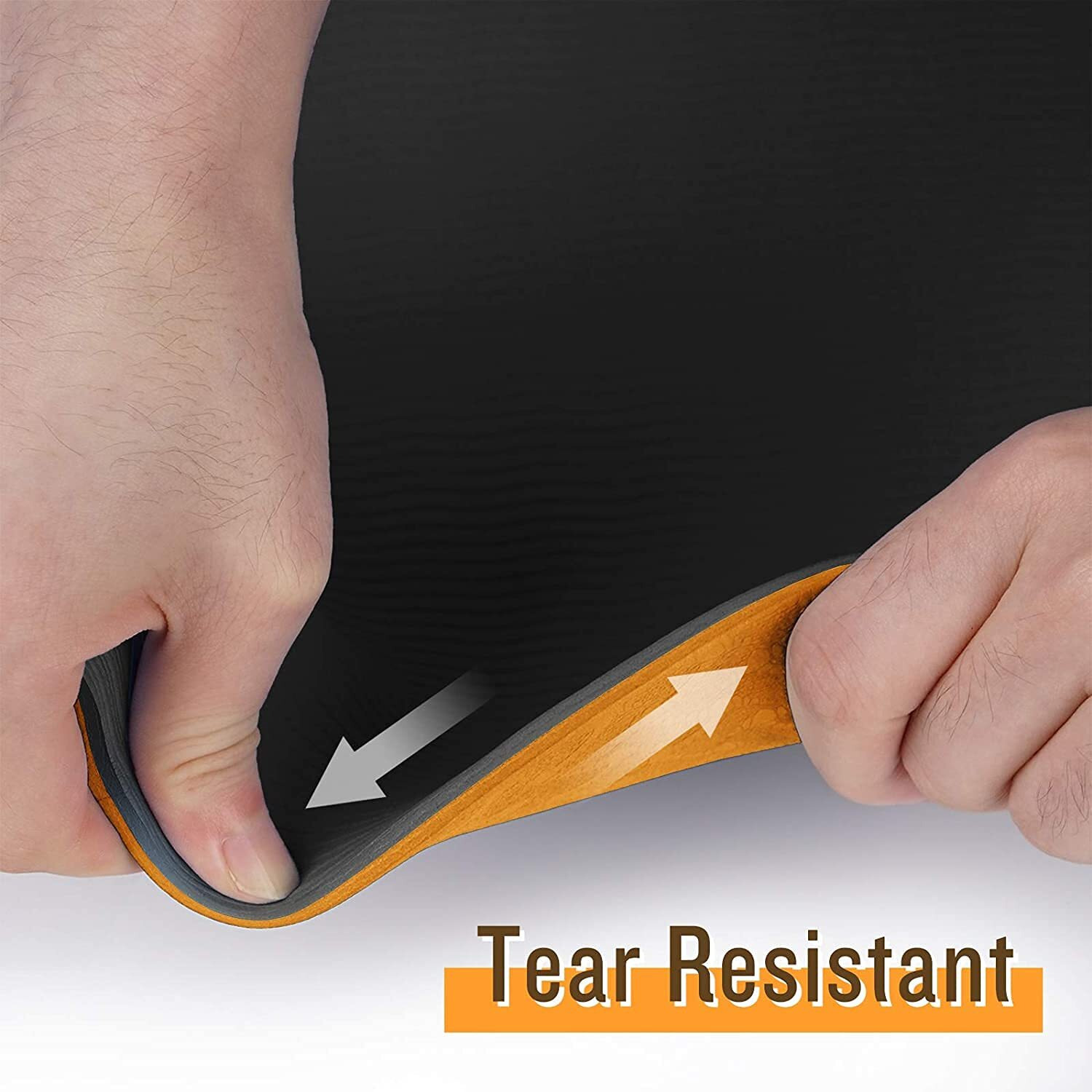 Bodylastics Yoga Mat for Men and Women with Carry Bag TPE 6ft x 2ft x 6mm Large Size Anti Slip & Anti Tear Workout Mat (Orange/Black)