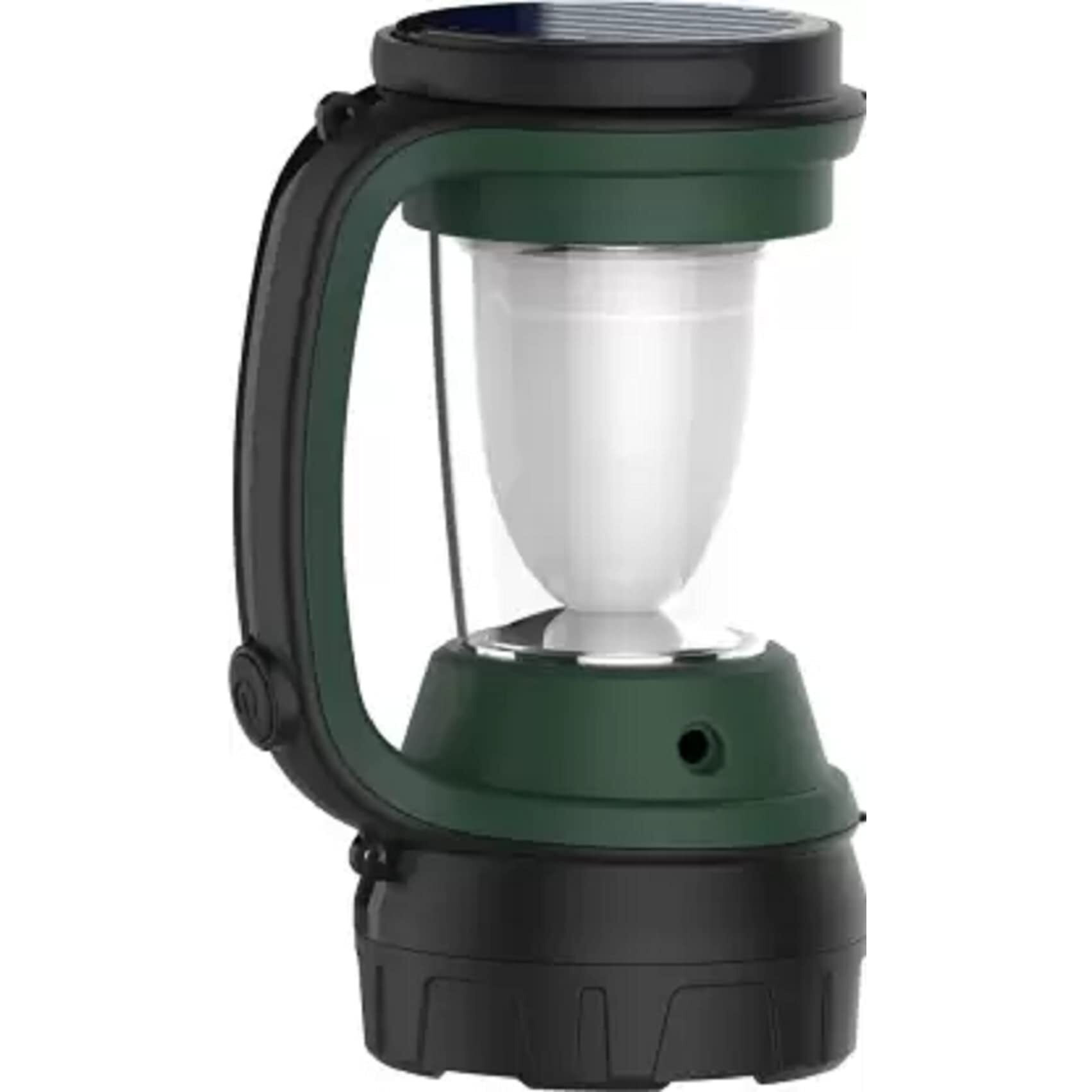 Havells 2 in 1 LED Lantern Cum Torch with Solar Panel Rechargeable Feature Lantern Emergency Light (Green, White, Black)