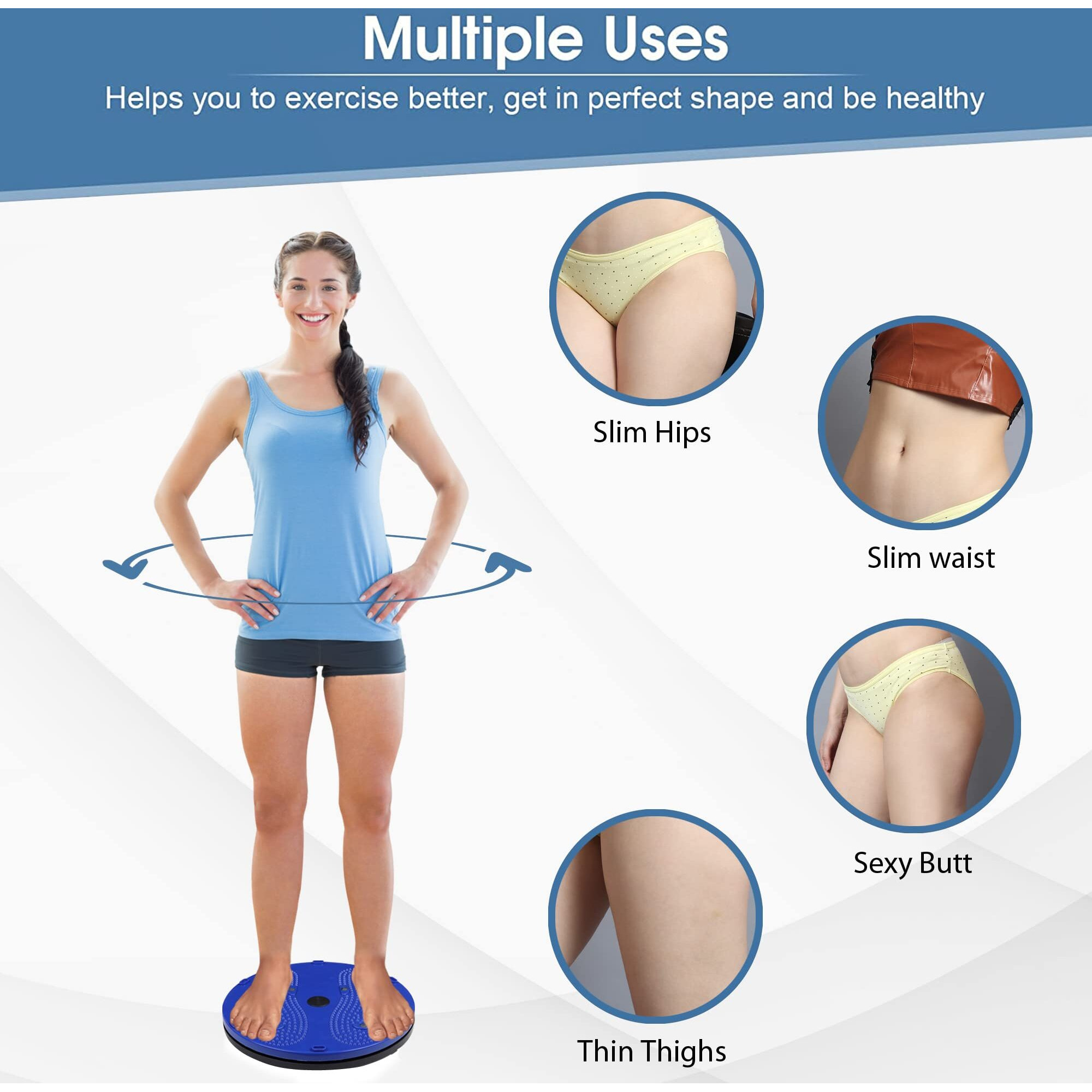 ODDISH way to fitness Tummy Trimmer with Twister and Toning Tube and hand Grip and ab exerciser and push up stand combo Pack for man and women (TUMMY TRIMMER WITH TWISTER)