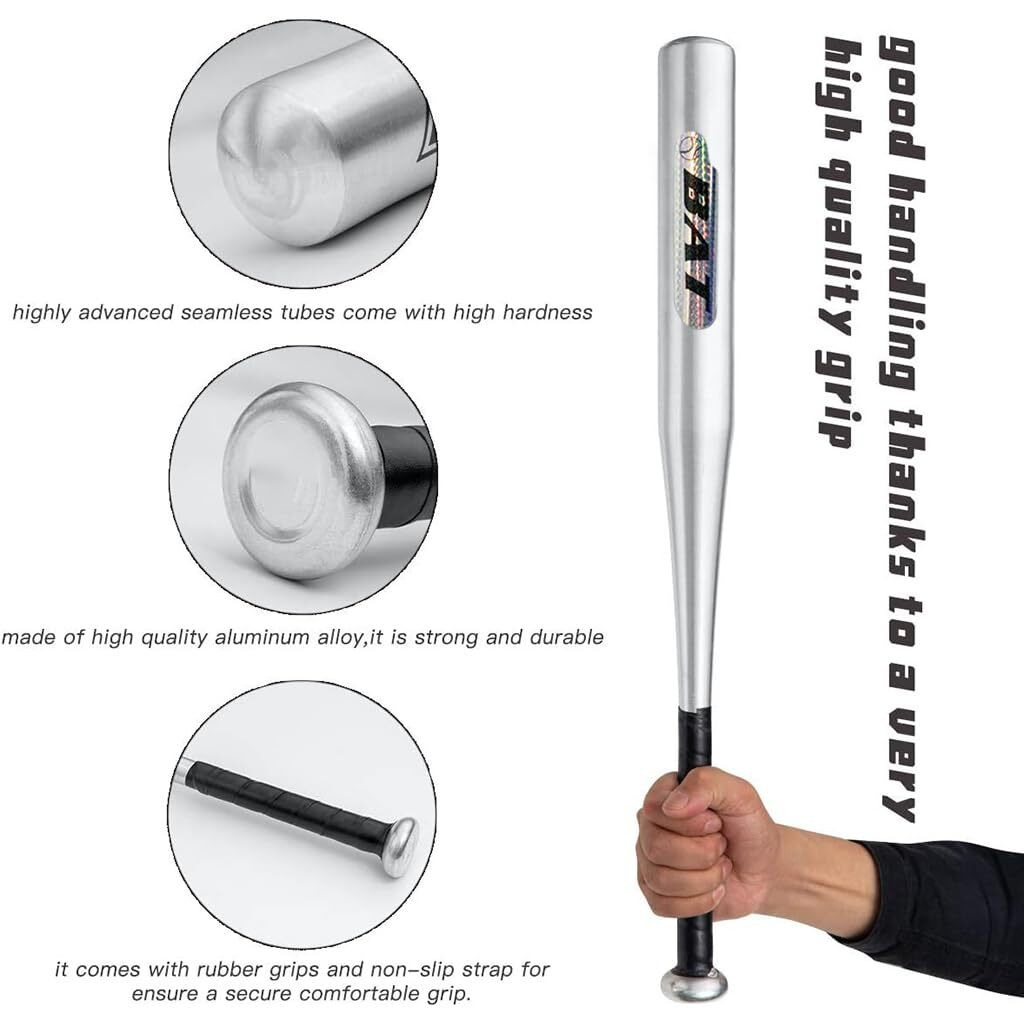 Optifit 32inch Baseball Bat with Storage Bag, 1100g Alloy Steel Baseball Bat, Heavy Duty Base Ball Bat for Baseball Stick, Best Self Defense Sports Equipment
