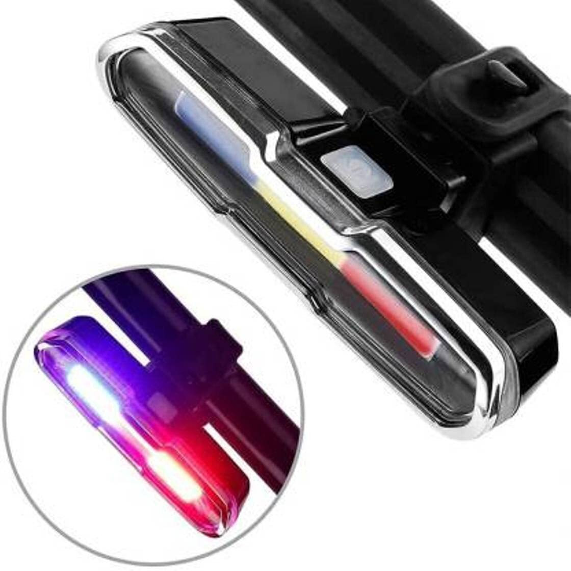 Gadget Deals USB Rechargeable Cycle Tail Light LED Waterproof Cycle Light Colors Red, Blue & White Cycle Light for Bicycle Different Modes Cycle Light Rechargeable