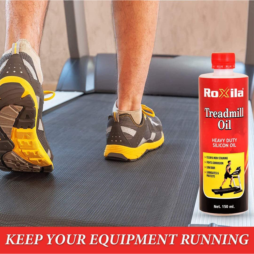 Roxila High Viscosity Pure Silicone Treadmill Lubricant Oil for Belt with Oil Dispenser (150 ml)