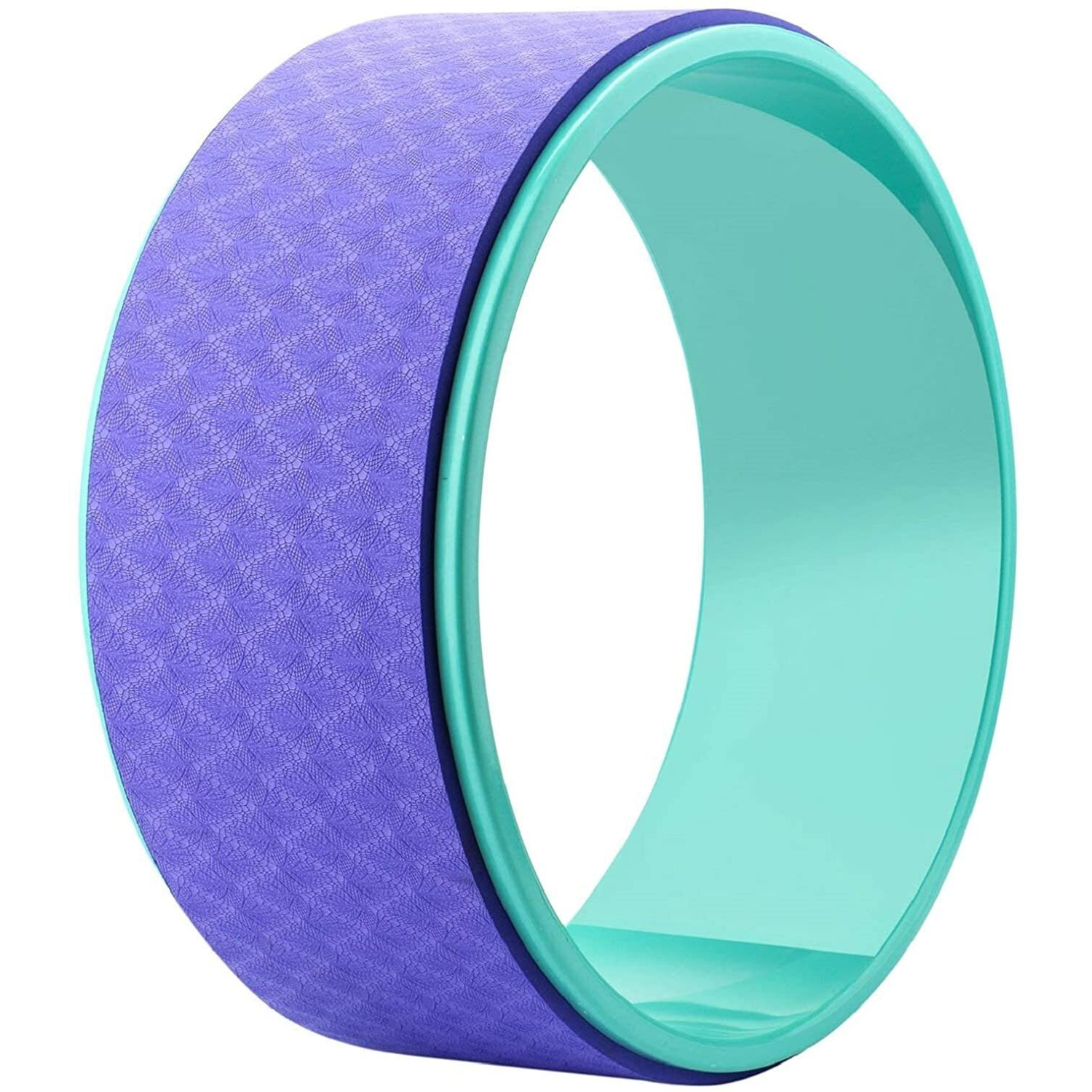 Bodylastics Yoga Wheel for Back Bends, Exercise, Stretching for Women and Men Fitness 13 Strong, Sweat Resistant & Eco-Friendly (13 Inch, Blue/Purple)