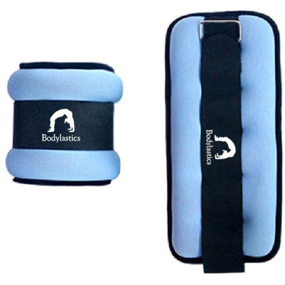 Bodylastics Ankle Weights 1.5kg Pair (1.5kg x 3  3kg) Skin Friendly Soft Neoprene Wrist Adjustable Straps Unisex for Walking, Running, Strength Training Fitness Workouts Exercises