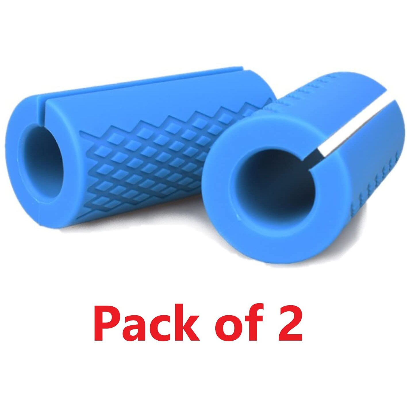 SHOPOFLUX Silicon Gym Dumbbell And Barbell Grips|Fat Bar Grip Fit Standard Barbell, Dumbell Handles, Bicep, Pull Up Bar, Rope Grips For Weight Lifting Fitness Training (Pack Of 2)