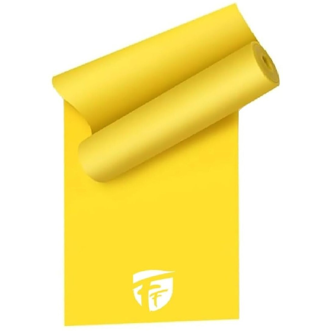 FirstFit Resistance Loop Bands | Elastic Exercise Band Set | Best Resistant Workout Loops for Booty, Glute, Leg & Thigh Exercising (1.5 Meter Yellow), Natural Rubber