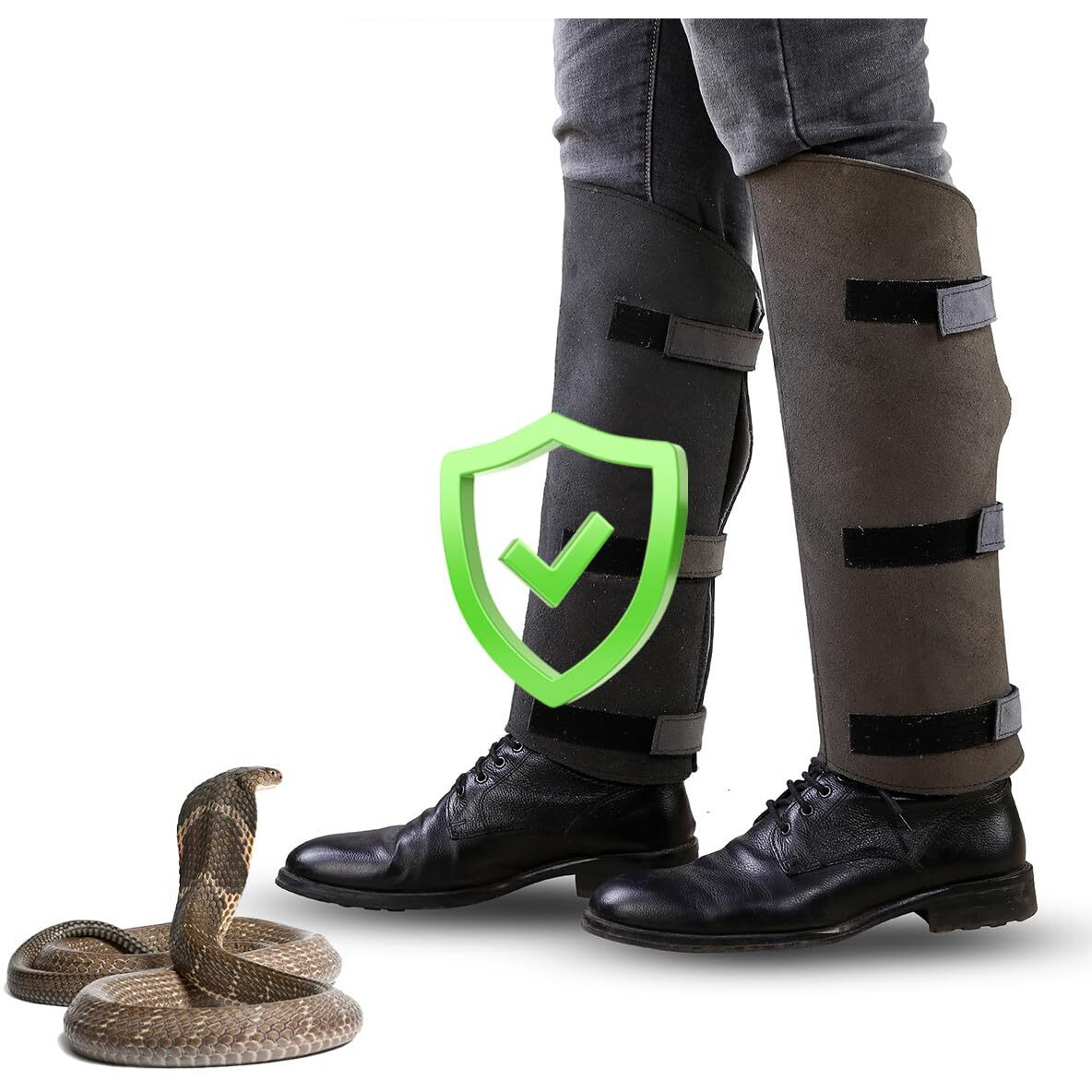 Sharpex Snake Gaiters, Durable Snake Leg Guards for Men & Women | Waterproof Snake Bite Protection for Lower Legs | Adjustable Snake Proof Gaiters for Hiking and Farm Working