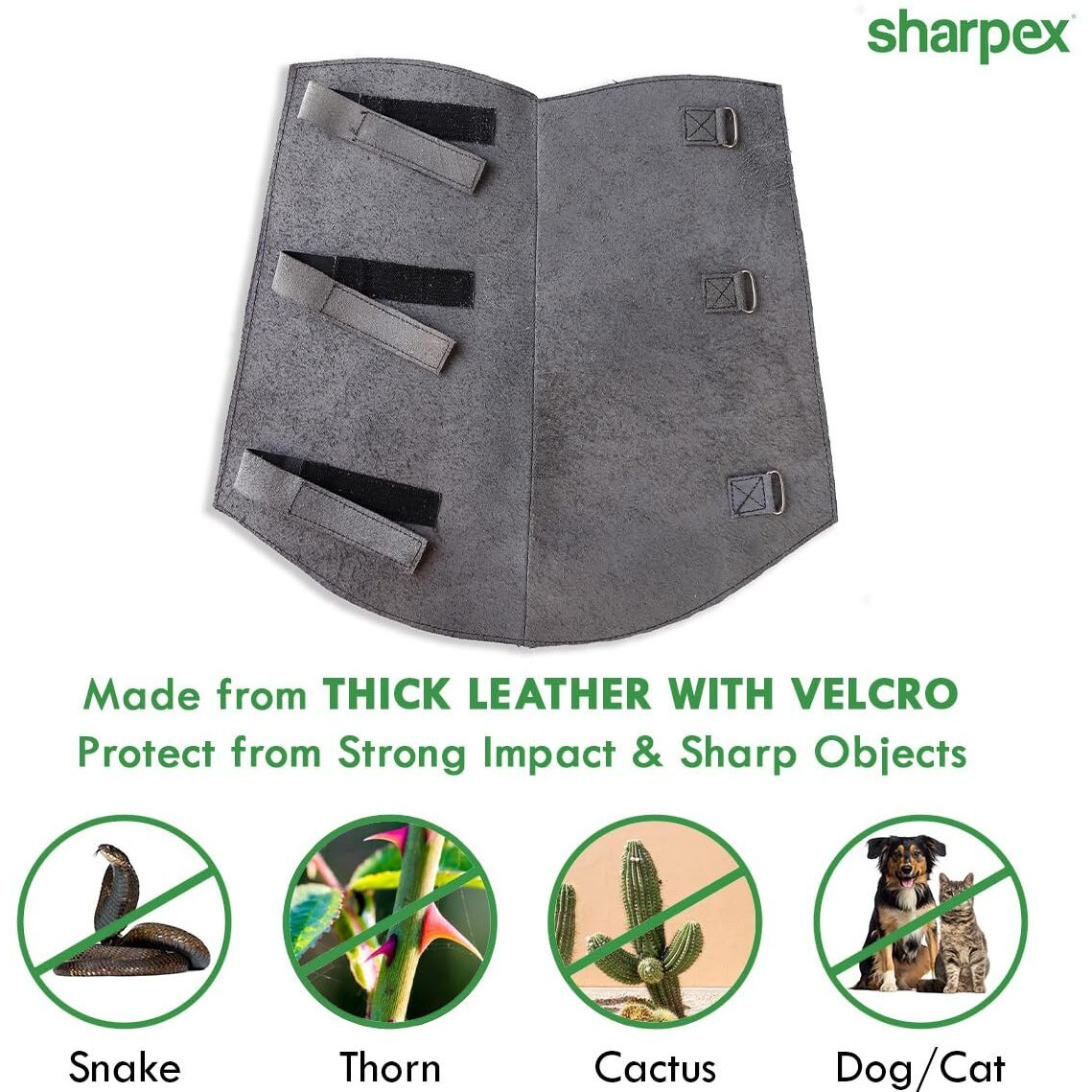 Sharpex Snake Gaiters, Durable Snake Leg Guards for Men & Women | Waterproof Snake Bite Protection for Lower Legs | Adjustable Snake Proof Gaiters for Hiking and Farm Working