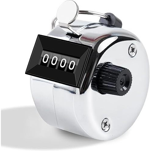 AFPIN- jaap Counter - Metal Hand - Tally Counter -with 4 Digit Display- Clicker Counter | Jaap mala Counter | mala jaap Counter | Tasbeeh Misbaha Counter - for naam jaap