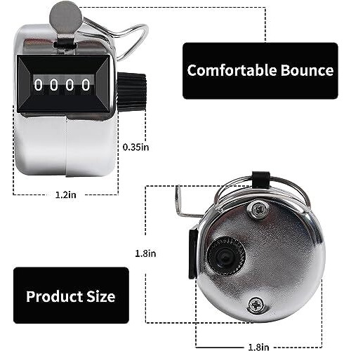 AFPIN- jaap Counter - Metal Hand - Tally Counter -with 4 Digit Display- Clicker Counter | Jaap mala Counter | mala jaap Counter | Tasbeeh Misbaha Counter - for naam jaap