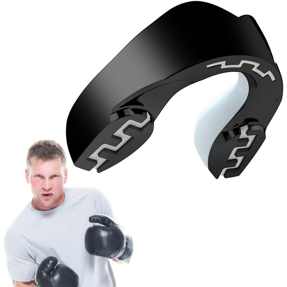 Proberos Sports Mouth Guard, Mouthguard Teeth Guard High-density Moulded Mouthguard, Professional Sports Mouthguards for Boxing, Football, MMA, and More. Teeth Protect Sports Accessories (Black)