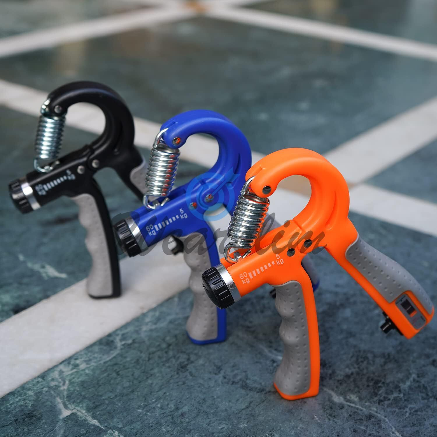 Wearslim Professional Hand Grip Strengthener with Counter, Adjustable Resistance 5 to 60kg, Grip Strength Trainer for Muscle Building, Forearm Exerciser (Assorted Color)[Pack of 2]