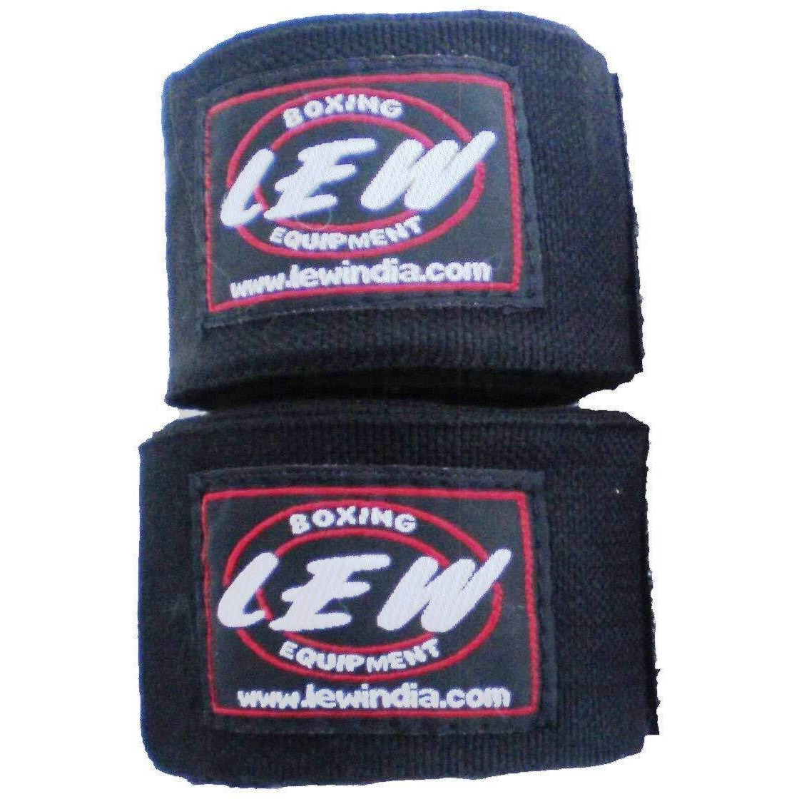 LEW Mexican Style Boxing 180  Spandex Elastic Hand & Wrist Support Hand Wraps/Black