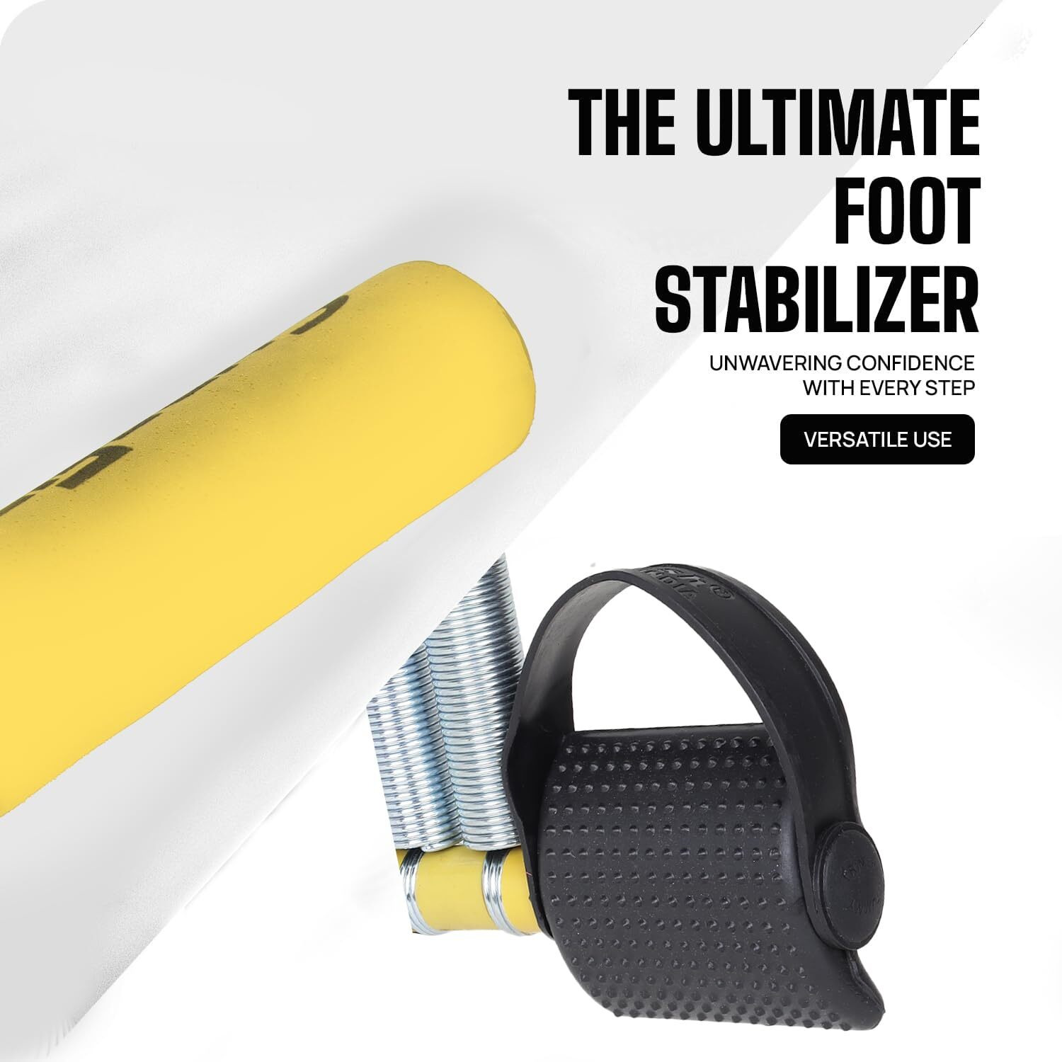 SUREFIT Tummy Trimmer Double Spring For Men & Women - Ab Exercise Equipement, Abdominal Workout For Home & Gym Use - Stomach, Abs, Belly Exercise-Yellow