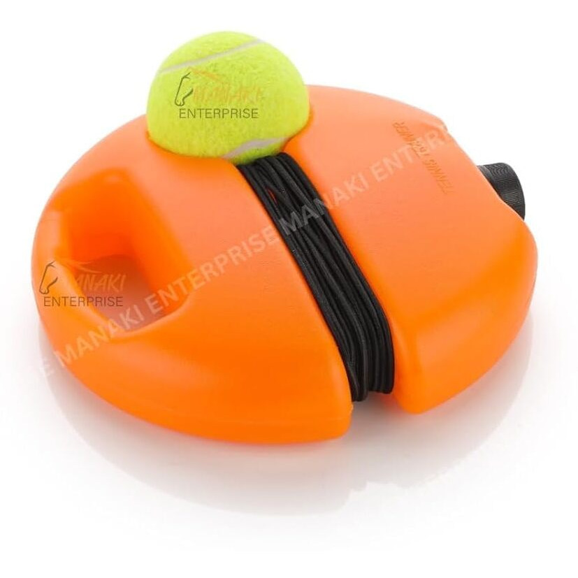 MANAKI Tennis Trainer Rebound Ball,Solo Tennis Training Equipment for Self-Pracitce,Portable Tool,Tennis Rebounder Kit,Including (No Bat & Racket Included)(Portable) (Solo Practice Ball 3 PCS)