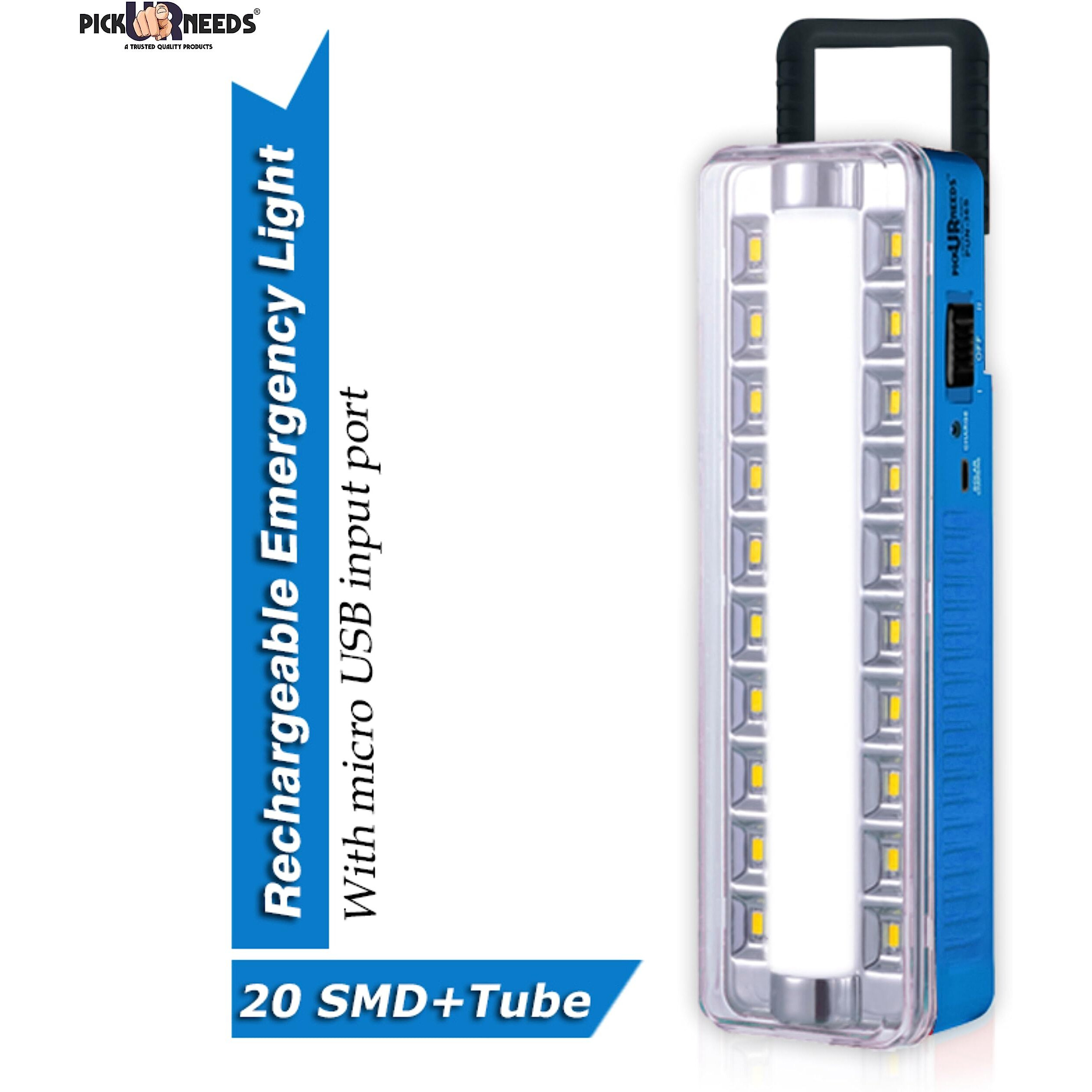 Pick Ur Needs Rechargeable 2 Tube Home Emergency Led Lantern Floor Lamp Charging Light, Blue