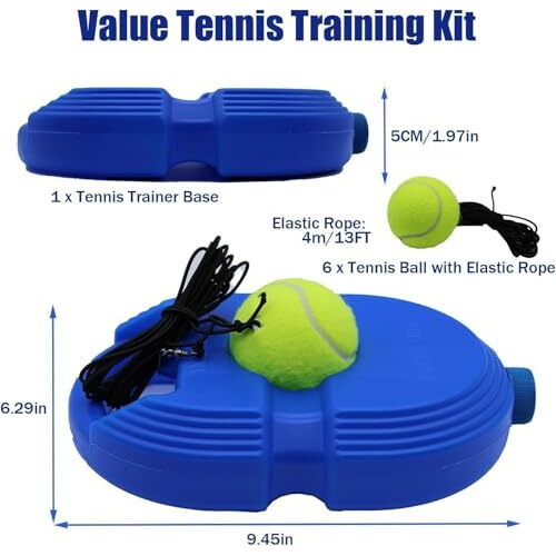 BELOXY Tennis Trainer Rebound Ball,Solo Tennis Training Equipment for Self-Pracitce,Portable Tool,Tennis Rebounder Kit,Including Toys (No Racket Included) (Multi)