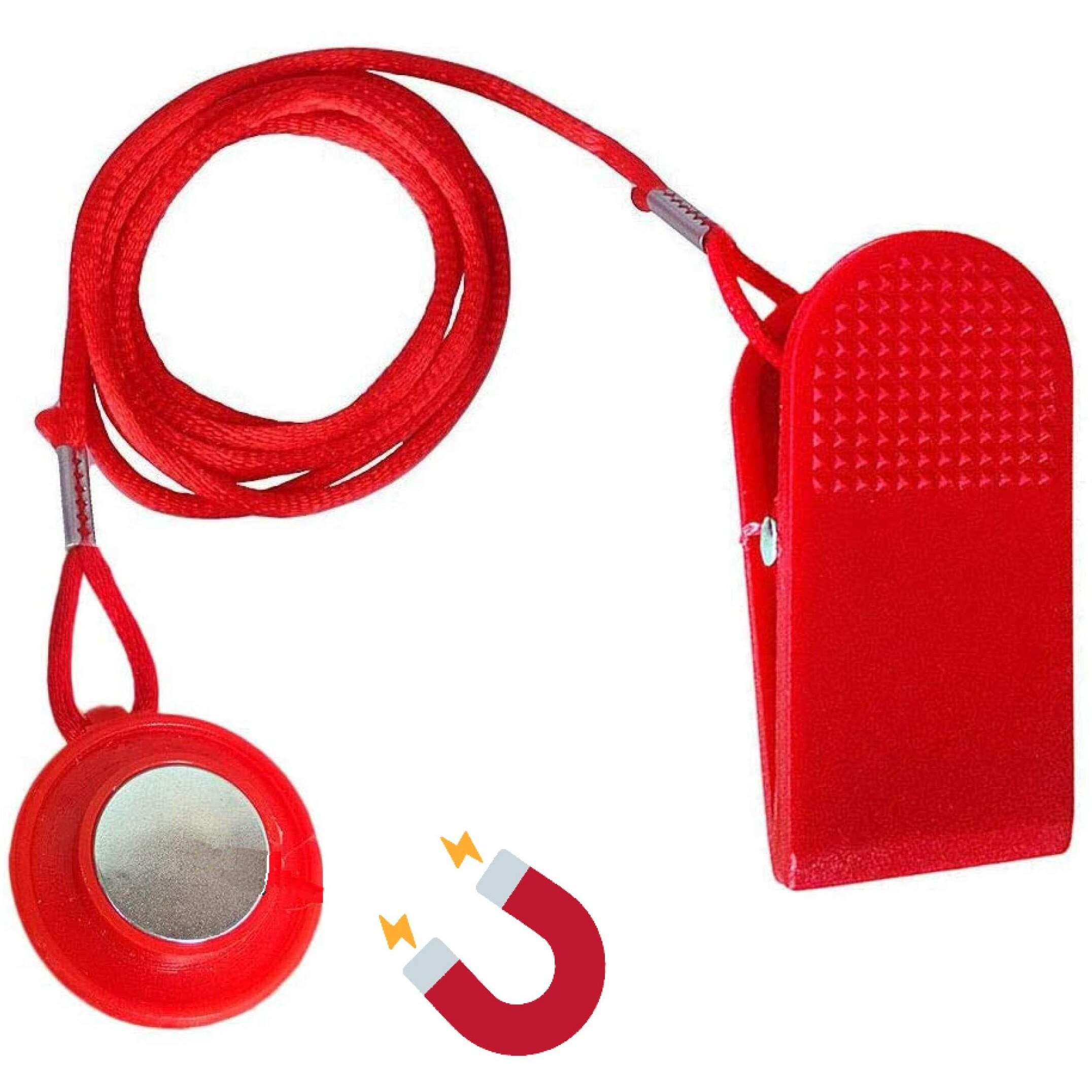 Shopoflux Treadmill Safety Key | Universal Treadmill Magnet Security Lock | Fitness Replacement Kit for All Treadmill- Red