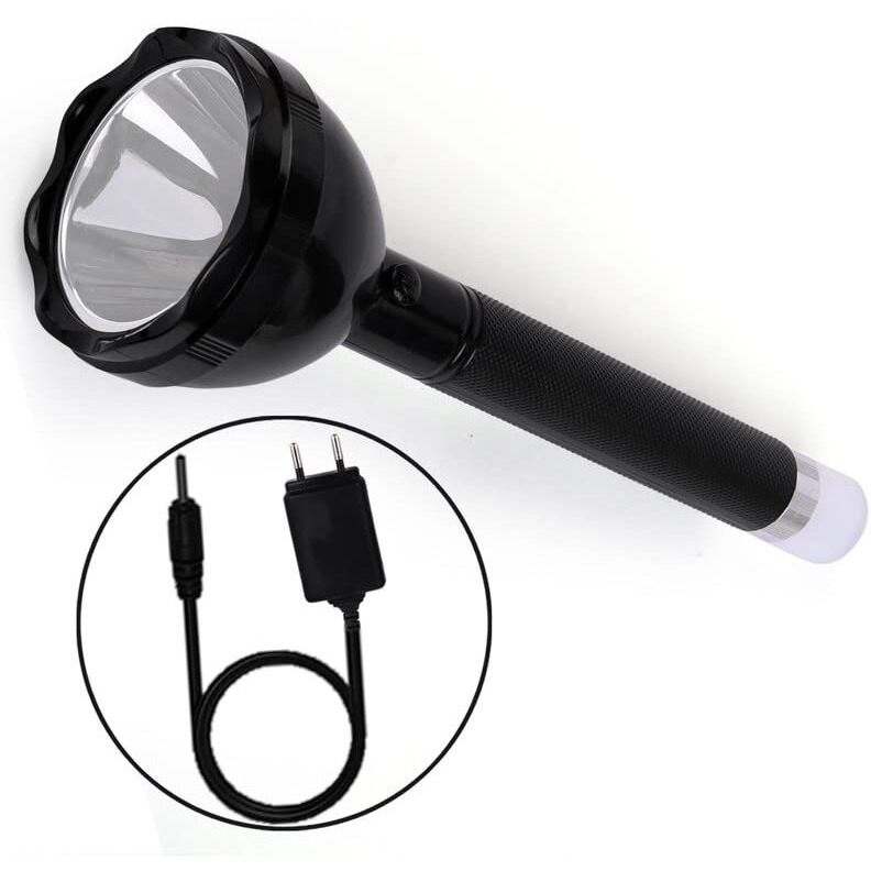 2in1 800M Range Long Beam 4 Modes High, Low, SOS, Table Lmp Waterproof Chargeable LED 50W Flashlight Torch Emergency Table Lamp Emergency Table Lamp Long Press for Blinker Torc