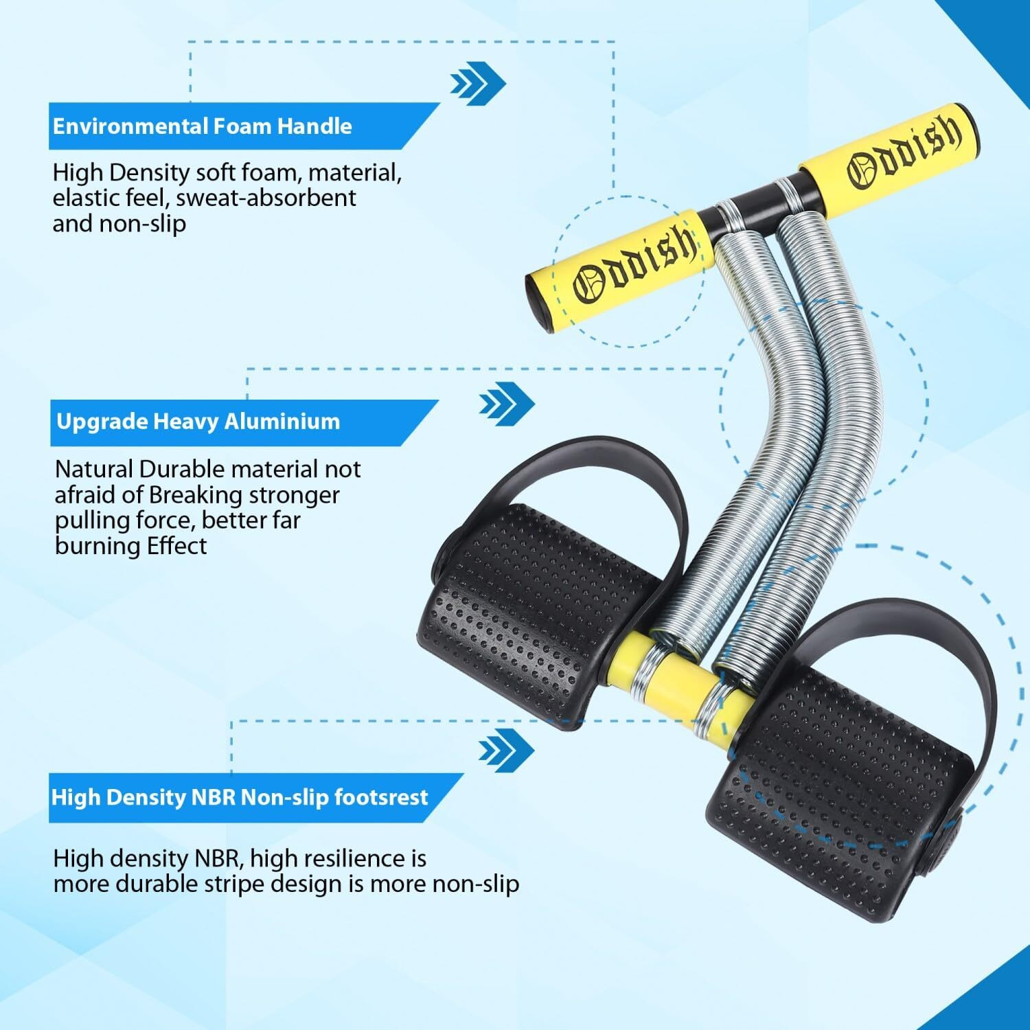 Oddish Way To Fitness Tummy Trimmer Double Spring With Ab Roller exerciser Combo Pack For Men & Women - Ab Exercise Equipement, Abdominal Workout For Home & Gym Use - Stomach, Abs, Belly Exercise