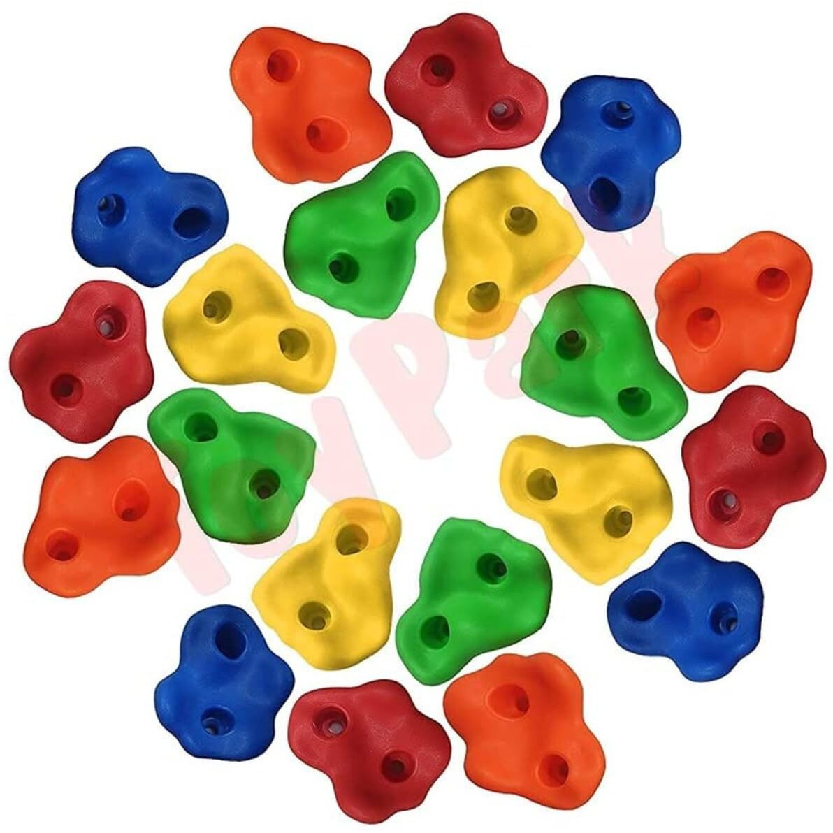 Toy Park Extra Large Rock Pack of 30 pc Climbing Holds/Climbing Stone for DIY Children Playground Wall/Wood Block (Big Size) for Kids & Adults,Multi Color