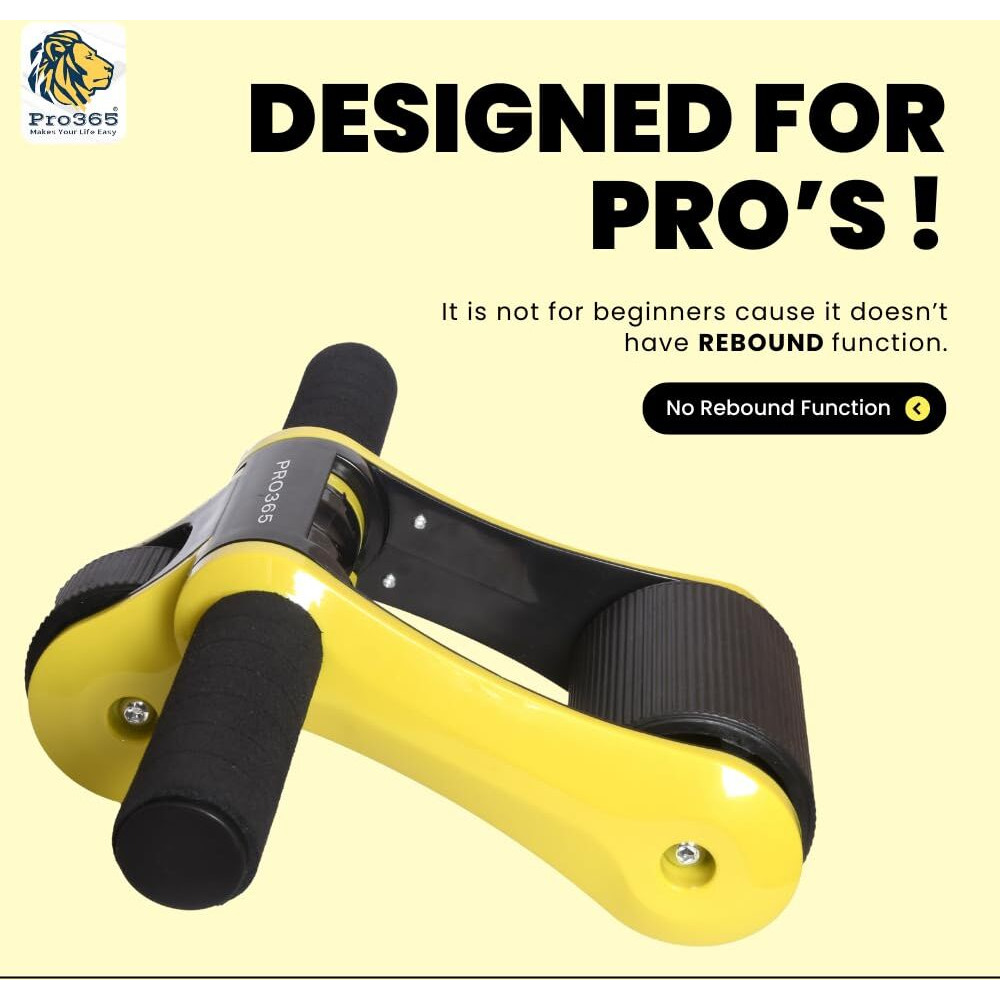 PRO365 Travel Extreme Anti Slip 2024 Foldable Ab Roller Fitness Equipment (1 Year Warranty), Multicolor
