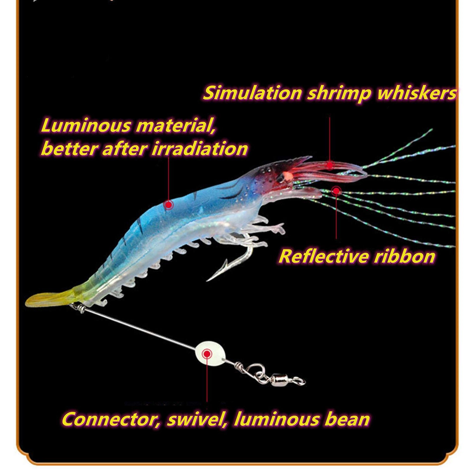 Proberos 7 PCS Simulated Fishing Lures Soft Bait Swimbaits Slow Sinking Swimming Lures Freshwater and Saltwater, Stable and Tempting