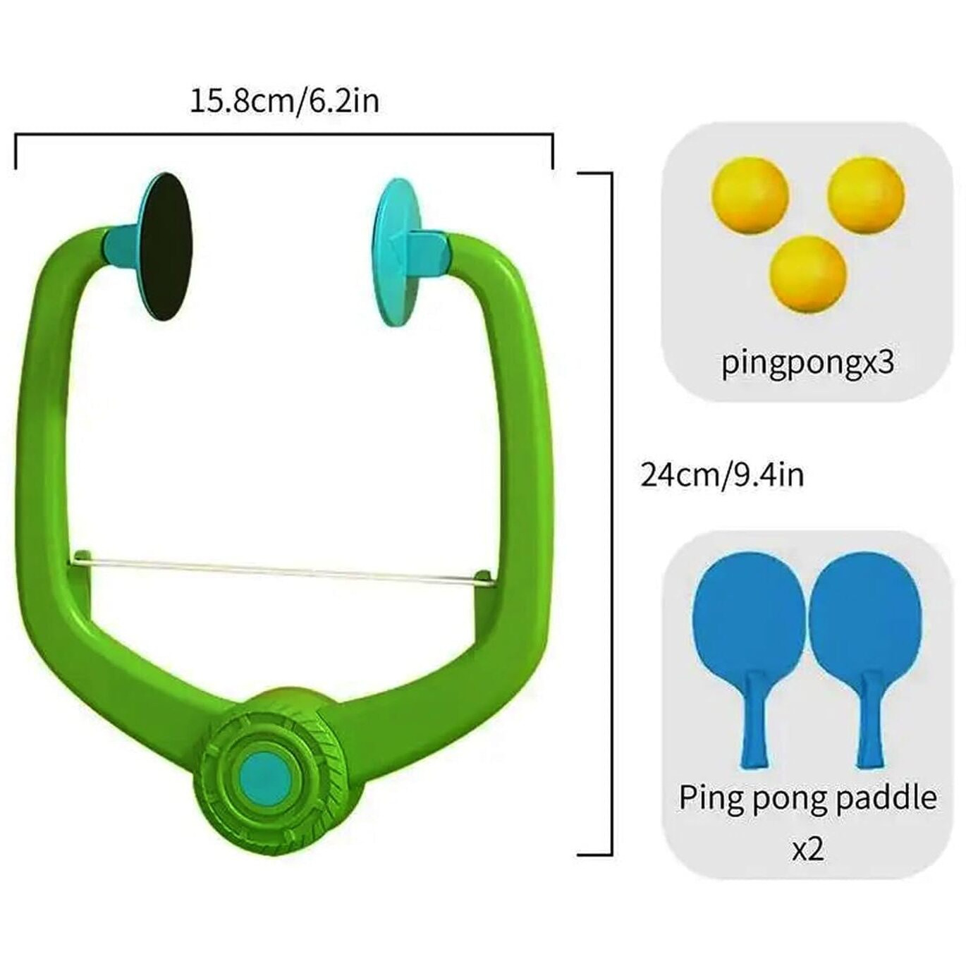 MOROVIK Hanging Table Tennis Self Training Indoor Gaming 2 Racket & 6 Practice Ball Portable - Double Sparring Hanging Toys Parent Child Interaction Indoor Toys (Hanging Table Tennis) (2) (2) (1)