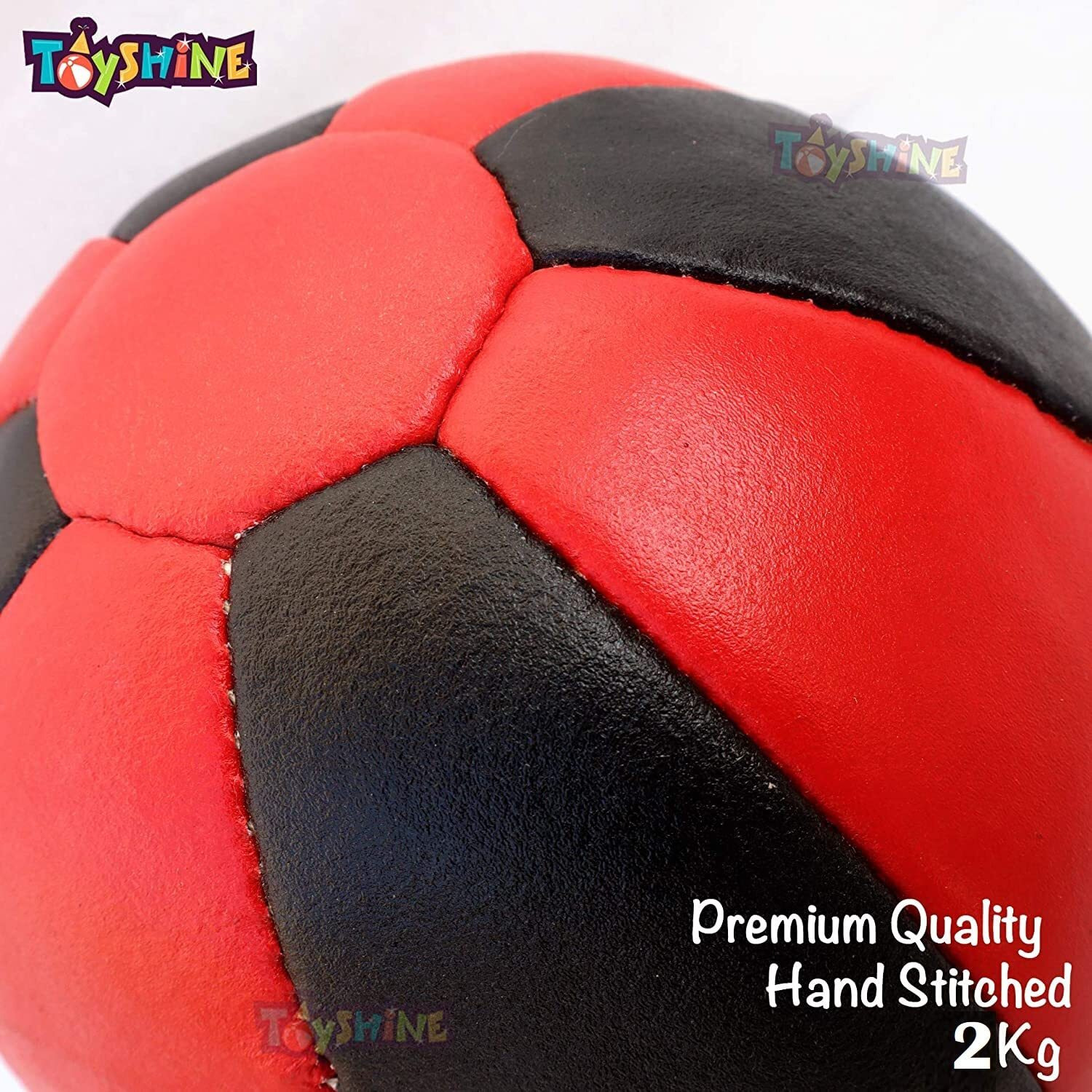 Toyshine 2 Kg (Leather) Medicine Ball, Soft Shell With Non-Slip Grip For Exercise & Fitness, Weightlifting, Trx, Plyometrics, Cross Training Sstp,Multicolor