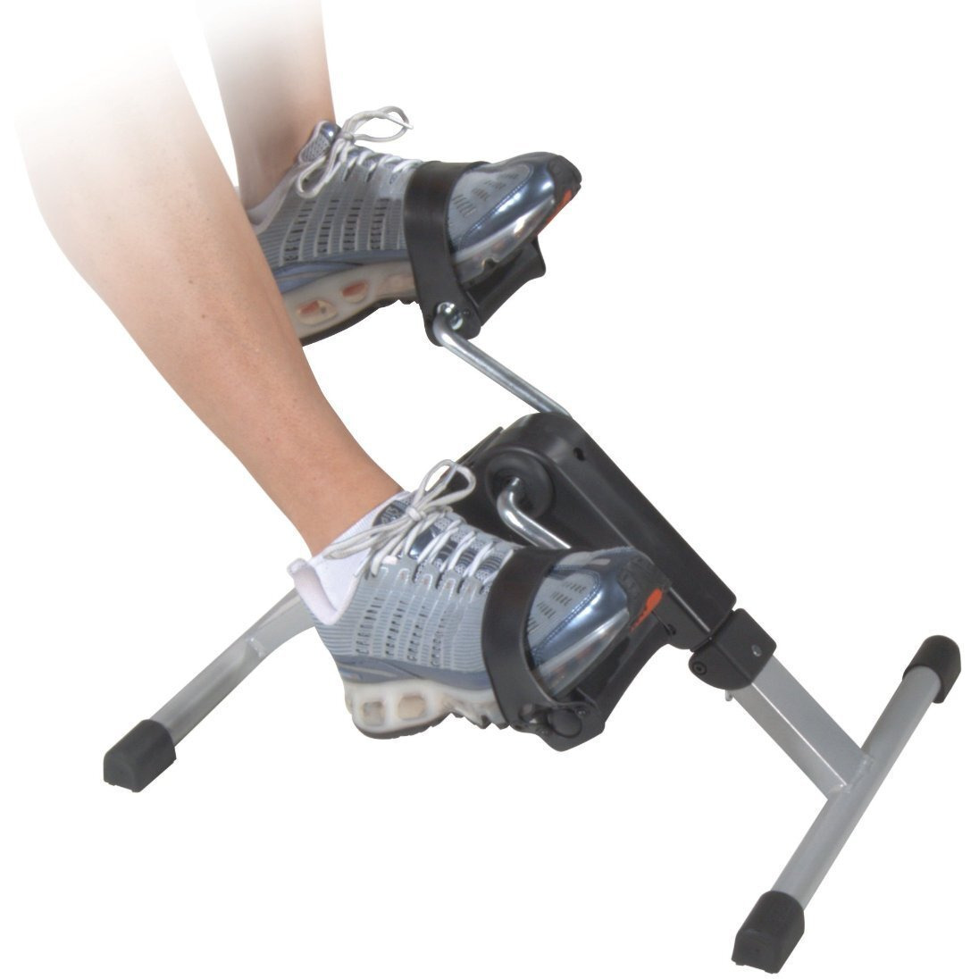 Inditradition Mini Bike Digital Pedal Exercise Machine | Fitness Cycle for Home With Resistance Knob & LCD Display (50 x 38 x 31 CM | Black/Grey)