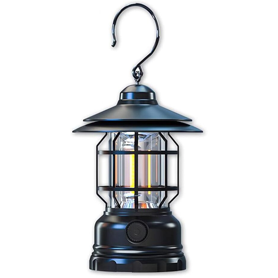 WARSUN CP01 Electric Camping Tent Lantern, Outdoor Lighting Long-Lasting Portable Vintage Camping Lamp, Suitable for Camping, Hiking, and Ambiance Decoration.