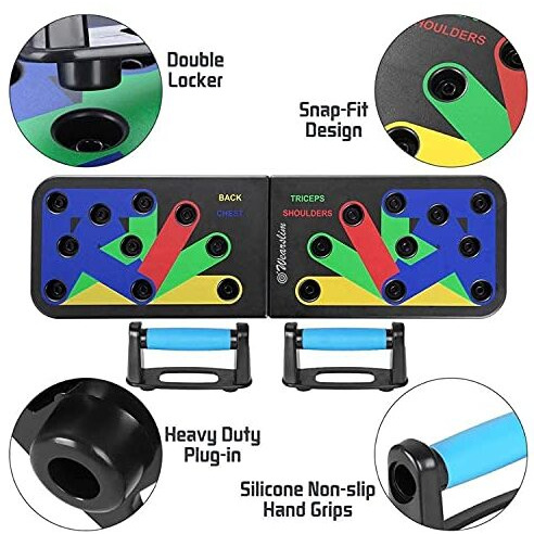 Wearslim Professional Push Up Board for Men Women Multifunction 12 in 1 Pushup Board Fitness Equipment Pushup stand Board Body Building Gym Equipment for Men and Women | 1 Year Warranty