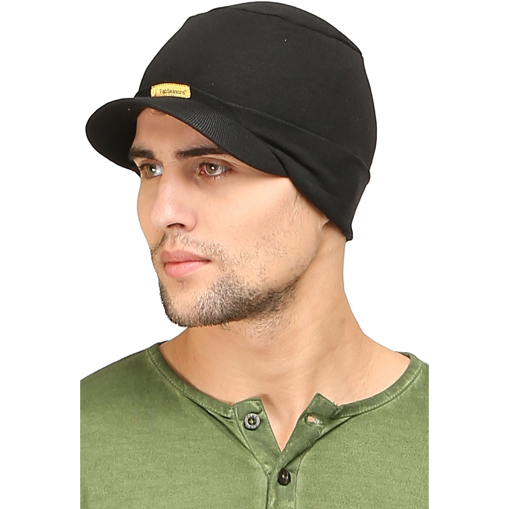 FabSeasons Cotton Skull Cap (Black)