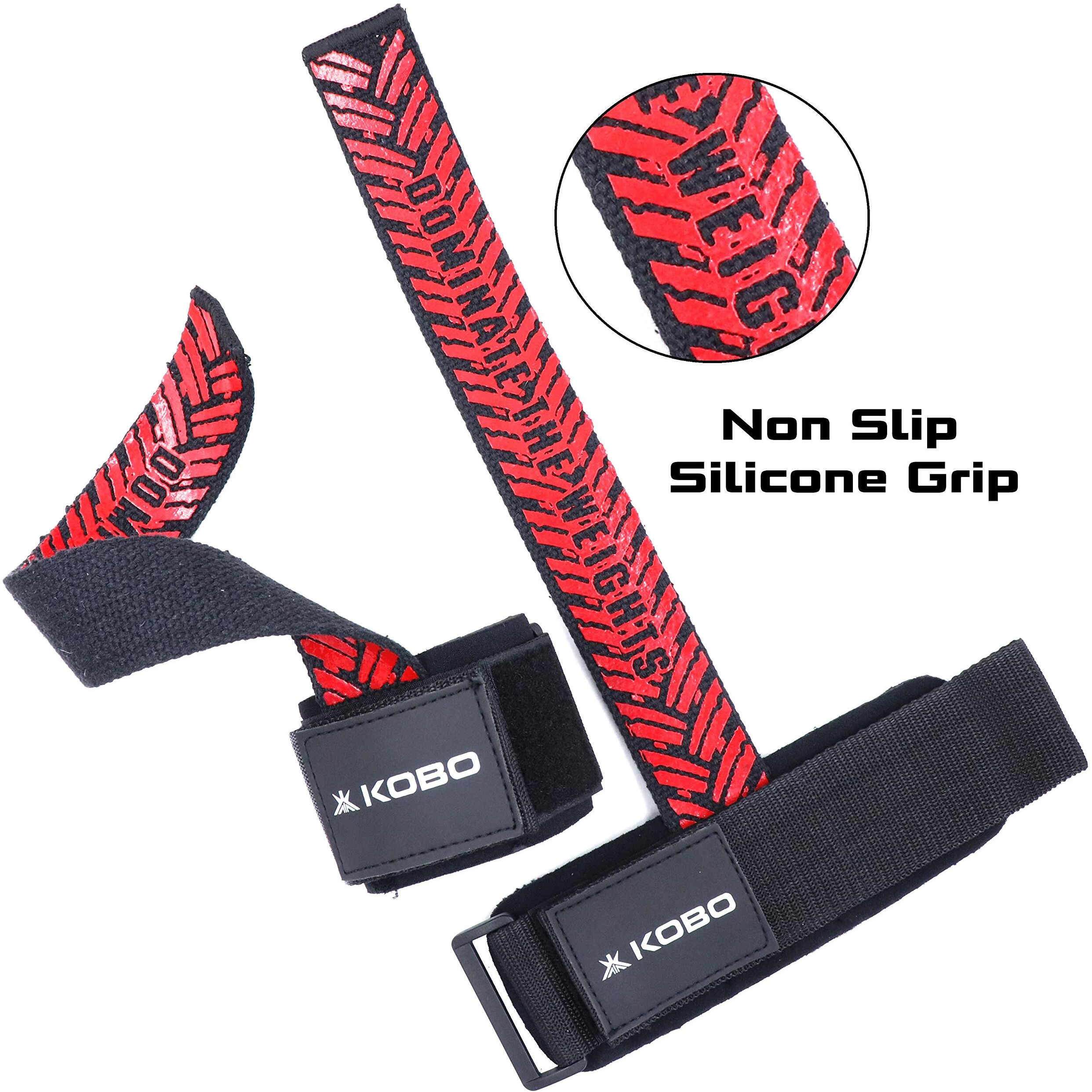 Kobo WTA-48 Wrist Wrap Weight Lifting Straps with Wrist Support, Free Size (Multicolour)