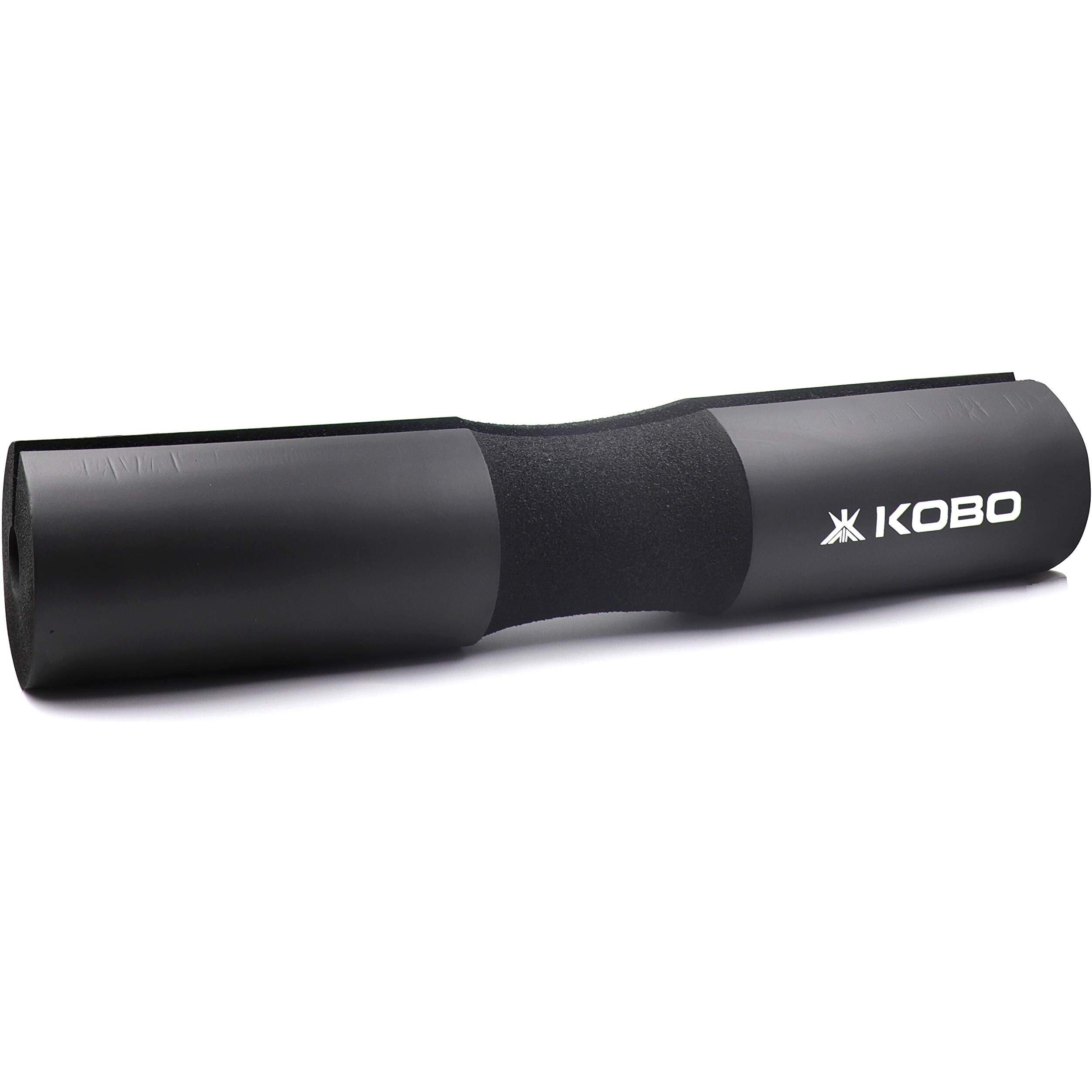 Kobo Barbell Squat Pad - Advanced Neck and Shoulder Ergonomic Protective Pad Support for Squats, Lunges and Hip Thrusts - Fit Standard and Olympic Bars Perfectly (Without Strap)
