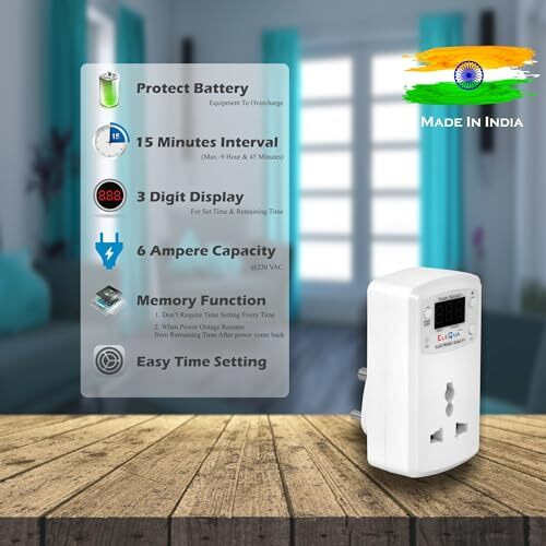 Timer Plug for charger of E-Bike/E- Scooter Made in India ELEQUA
