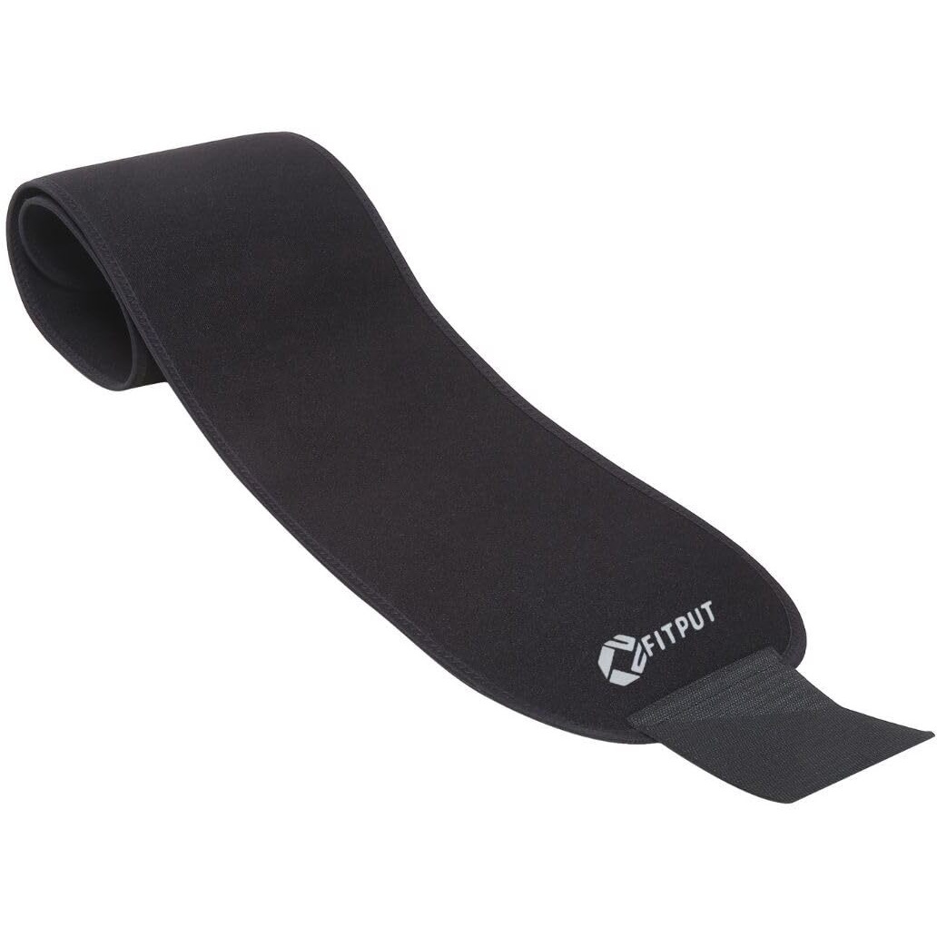 FITPUT Sweat Slim Belt, Stomach Belt for Men and Women Non-Tearable, Sauna Belt Waist Trainer, Waist Belt for Men and Women (Black)
