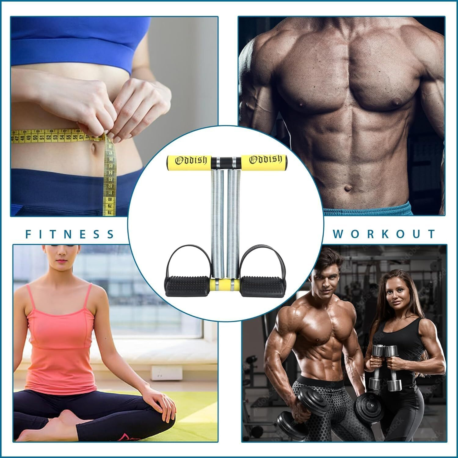 Oddish Way To Fitness Tummy Trimmer Double Spring With Tummy Twister Combo Pack For Men & Women - Ab Exercise Equipement, Abdominal Workout For Home & Gym Use - Stomach, Abs, Belly Exercise