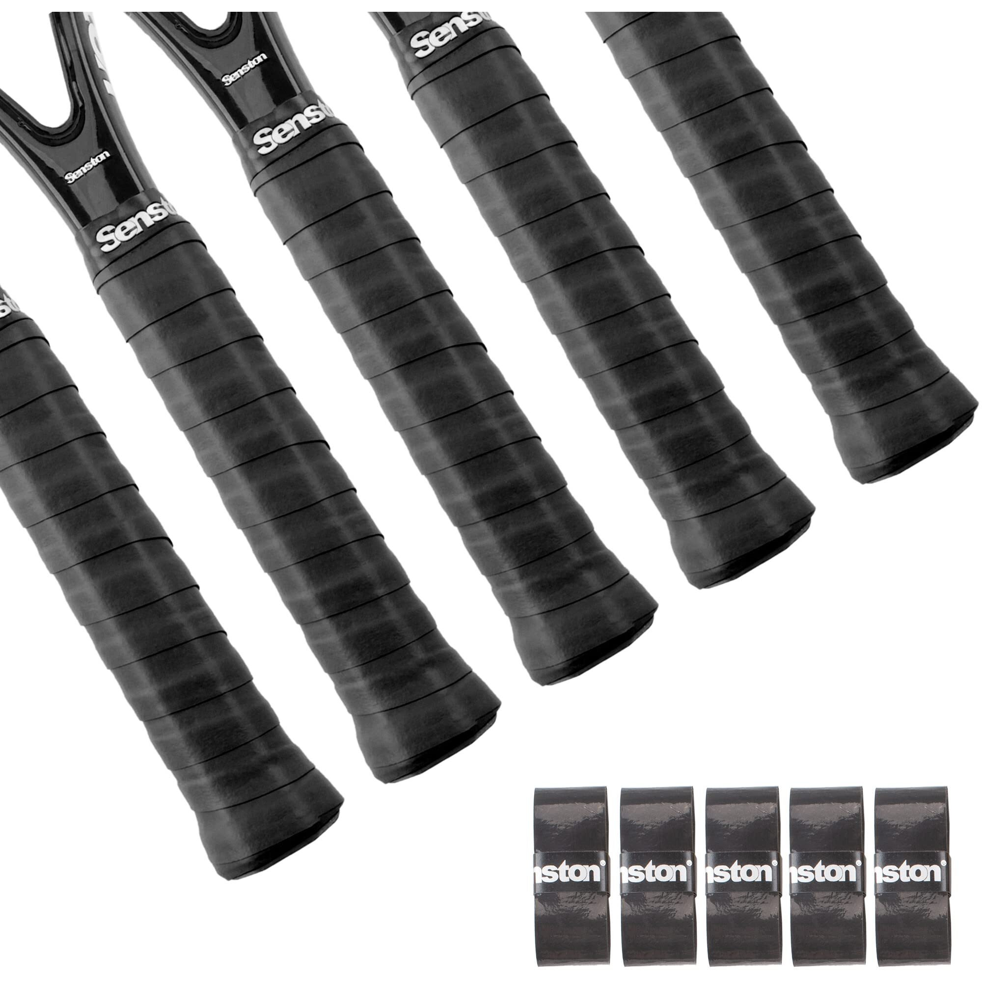 Senston Overgrips Pack of 5 Squash Racquet Grips Tennis Badminton Pickleball Racket Grip Tape