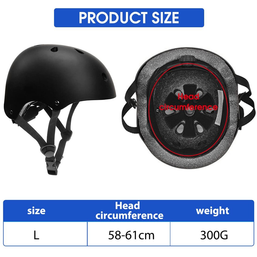 PROBEROS Adjustable Abs Shell Safety Cycling Helmet Protective Suitable For Youth/Adult, Helmet For Kids (Black)