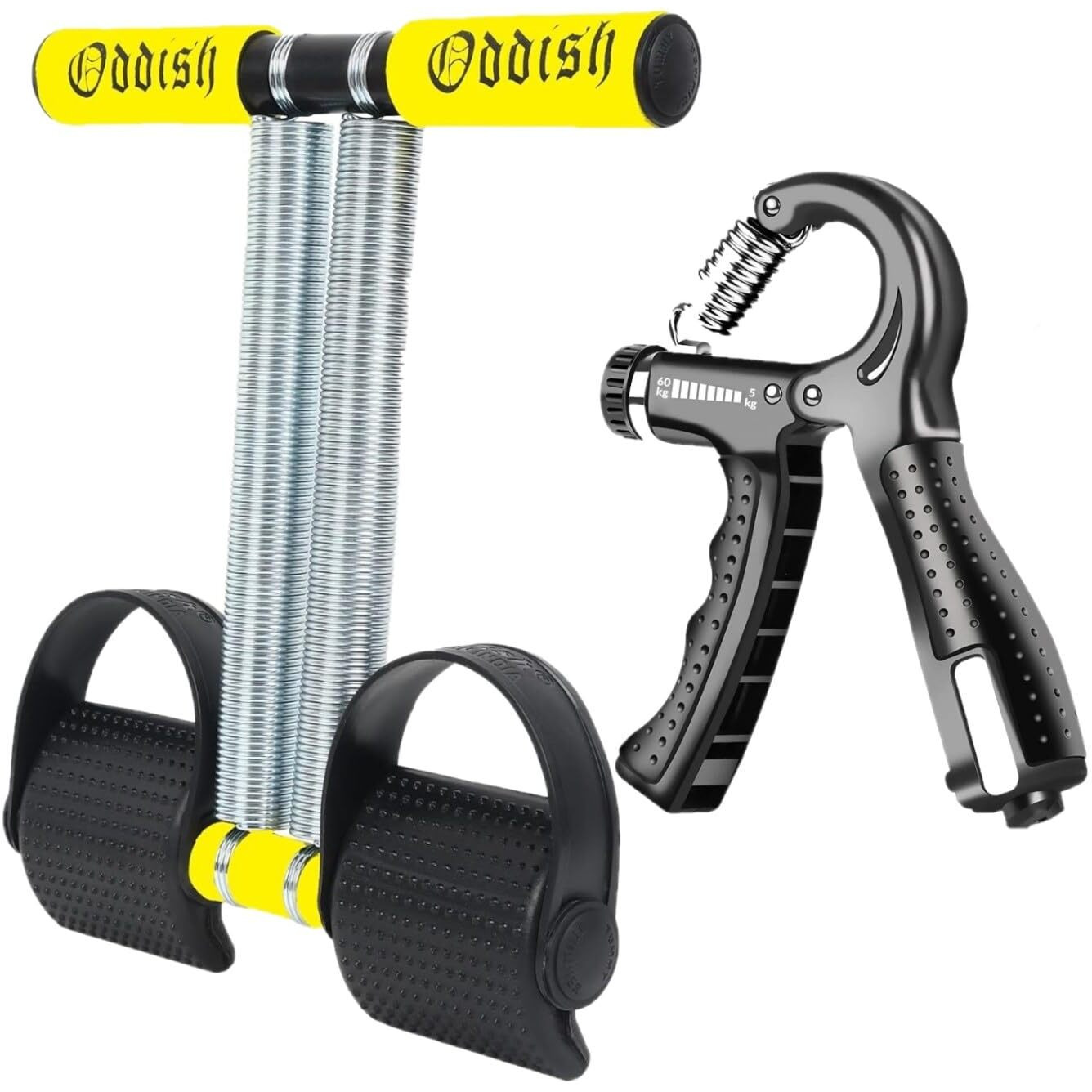 ODDISH Way to Fitness Tummy Trimmer - Standard/Large, Dual Spring, Yellow - Abdominal and Waist Trimmer for Men & Women