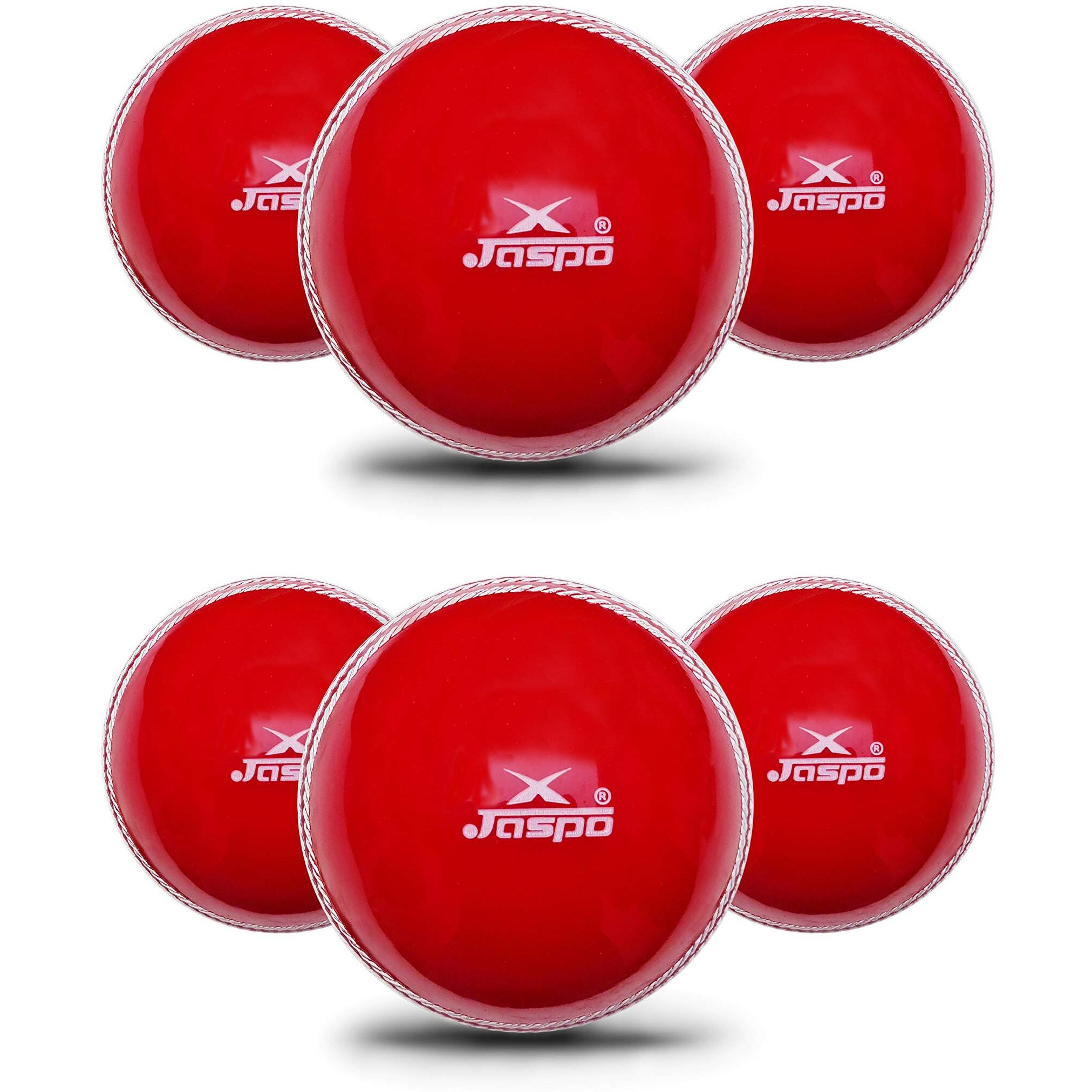 jaspo T-20 Red Soft Cricket Ball 110 Gm. (Pack of 6)