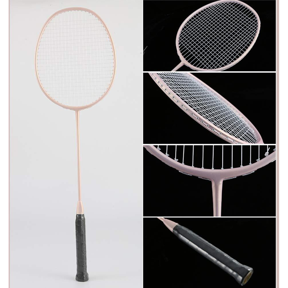 Senston Graphite Badminton Rackets Set Of 2 Badminton Set For Outdoor Backyards Gym, Lightweight Badminton Rackets 2 Pack, Pink And Green